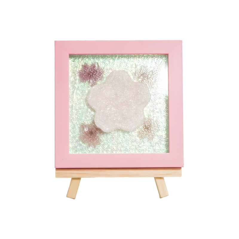 Flavus Lignus Frame Cherry Blossom Art Lamp-Yozakura Pluvia