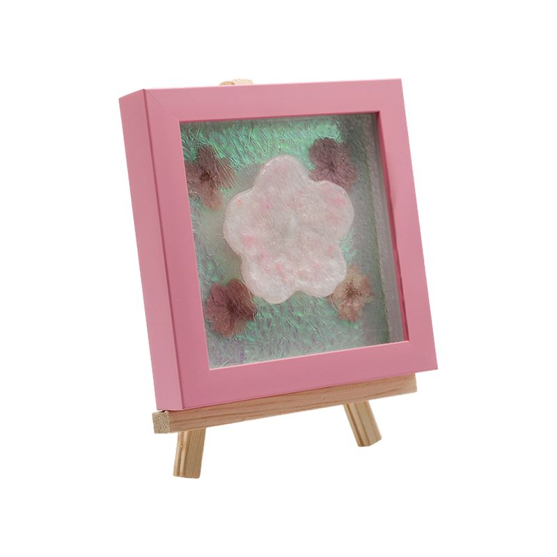 Amber Wooden Frame Water Ripple Cherry Blossom Art Lucerna - Yozakura Pluvia