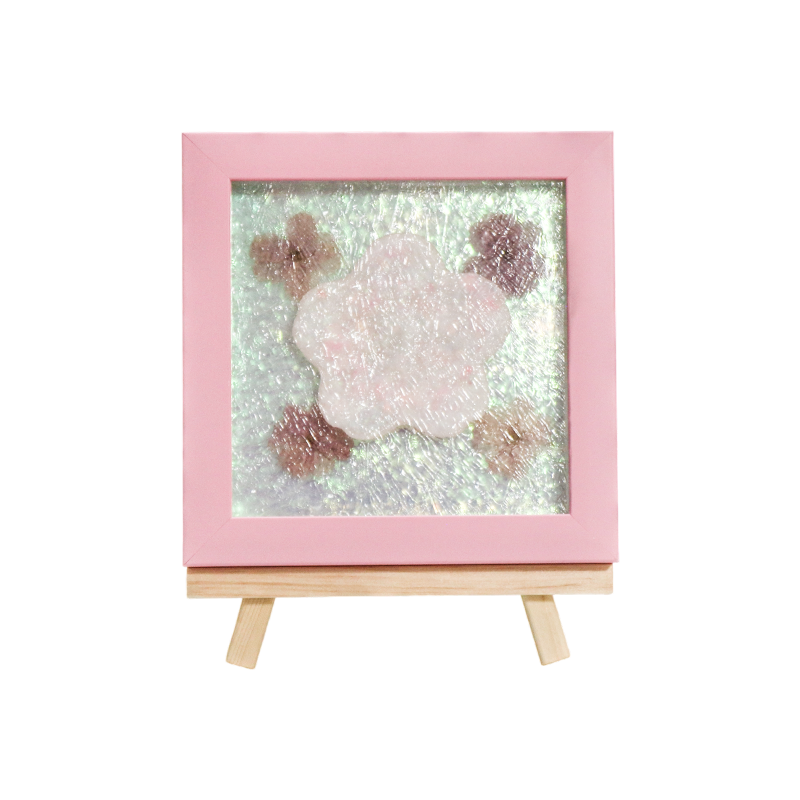 Amber Wooden Frame Water Ripple Cherry Blossom Art Lucerna - Yozakura Pluvia